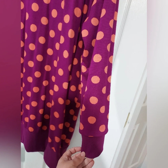 Victor Glemaud x Target Purple Polka Dot Long Sleeve Tunic Dress in Size XL - Picture 8 of 10